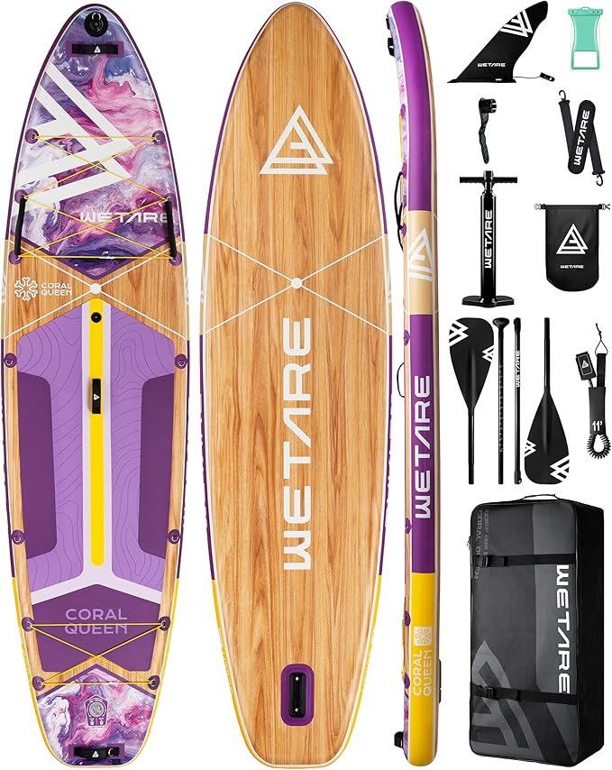 11'6"x35" Inflatable Paddle Board, 450lbs Extra Wide Stand Up Sup Board for Adults, Blow Up Paddleboard Kayak Non-Slip Stable Deck Boat for Yoga Fishing Surf-StrideForce Fitness