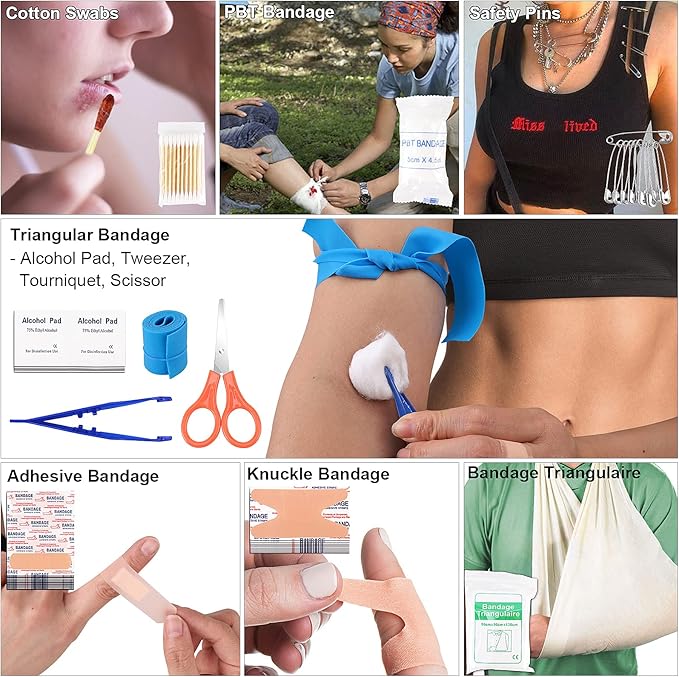 Survival Kit and First Aid Kit, 142Pcs Professional Survival Gear and Equipment with Molle Pouch, for Men Dad Husband Who Likes Camping Outdoor Adventure…-StrideForce Fitness