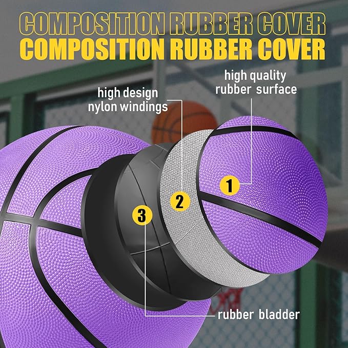 Jerify 12 Pack Official Size Rubber Basketballs for Kids Child Junior Youth Indoor Outdoor Sports Basket Balls with Pump Back to School Student Gifts Operation Christmas Bulk Items-StrideForce Fitness