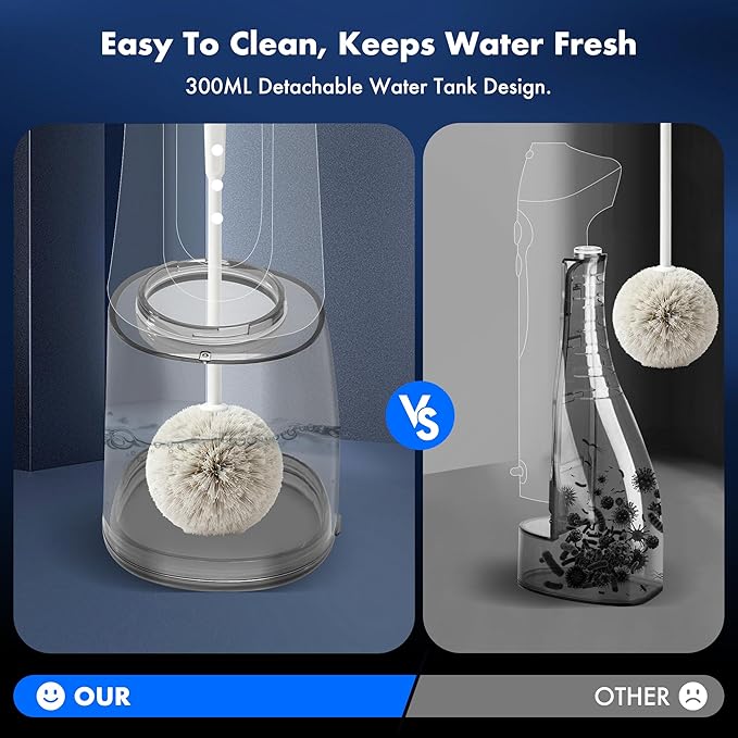 Dygoophy® 2-Pack Cordless Water Flosser Set – Rechargeable Portable Oral Irrigator, IPX7 Waterproof Flosser, 4 Modes, Long Battery Life, for Braces & Sensitive Gums (300ml, White)