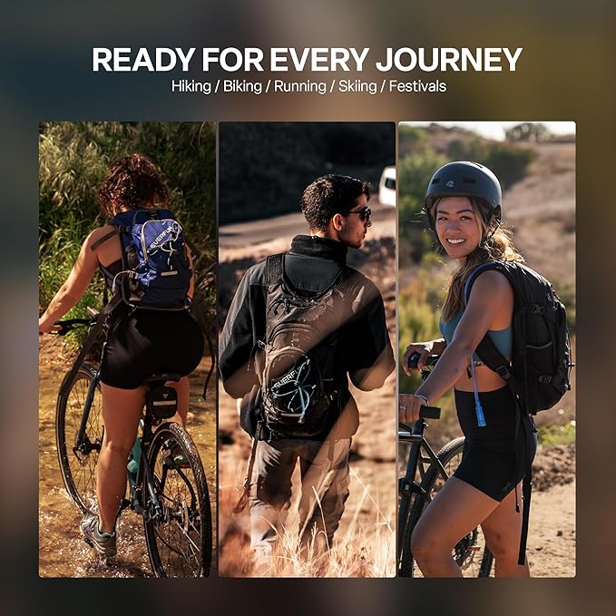 Everfun Hydration Backpack 18L with Water Bladder 2L/3L Hiking Water Backpack Women Men Hydration Pack Insulated Lightweight Day Hydropack with Storage for Hiking, Biking, Running, Festival-StrideForce Fitness