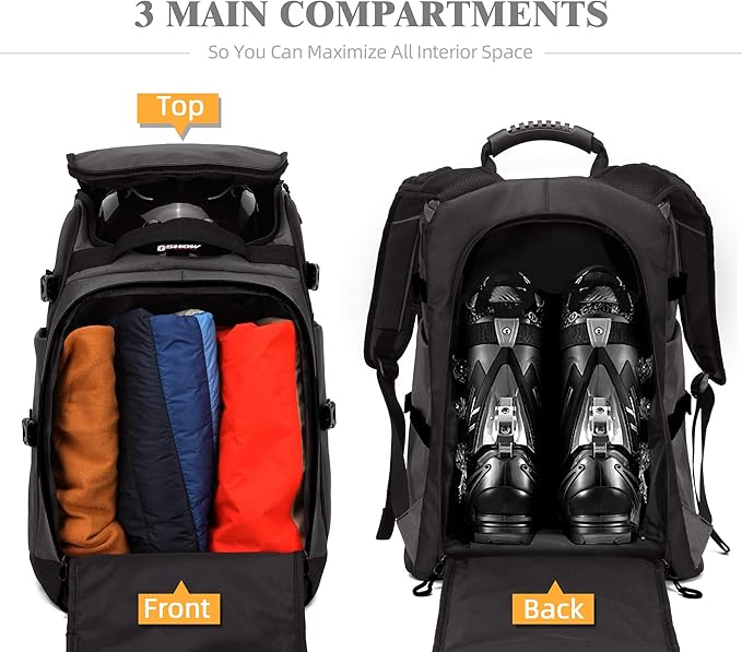 Ski/Snowboard Boot Bag/Skating Bag | Excellent for Store and Transport Gear, Jacket, Helmet, Goggles, Gloves & Accessories-StrideForce Fitness