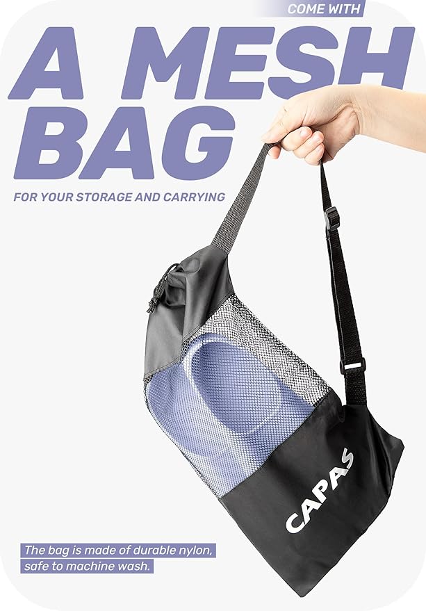 CAPAS Swim Training Fins Comfortable Silicone Lap Swimming Short Blade Floating Flippers with Mesh Bag for Adult Men Women Build Leg Strength-StrideForce Fitness