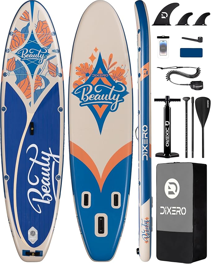 Inflatable Stand Up Paddle Board with SUP Accessories, Anti-Slip EVA Deck, 11'*33" Inflatable Paddle Boards for Adults & Youth of All Skill Levels-StrideForce Fitness