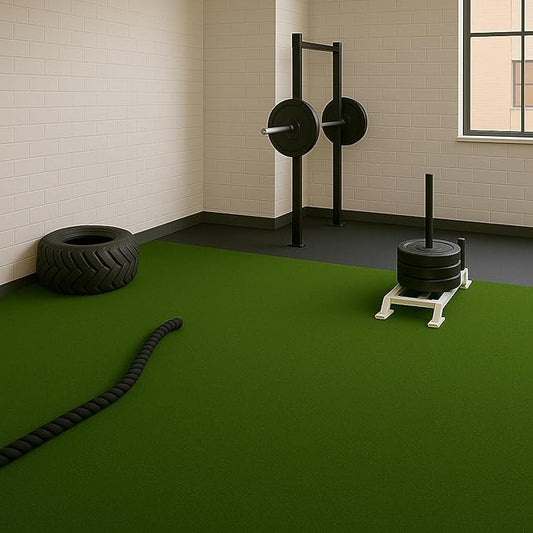 Ottomanson Artificial Turf Golf Hitting Mat 6'6" x 10' Indoor/Outdoor Waterproof Synthetic Fake Grass for Putting Practice Baseball Football Sports Gym Backyard, Custom Size 2' up to 30'-StrideForce Fitness