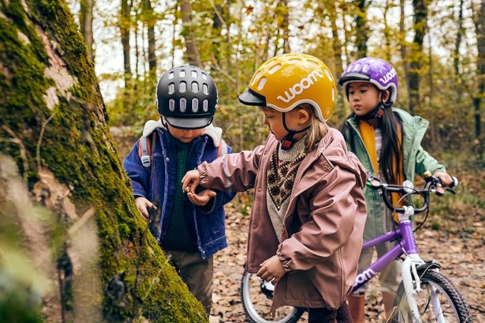 woom Kids’ Bike Helmet, Adjustable Children's Pinch-Free Helmet for Roller Skating & Scooting, Safe Bicycle & Cycling Helmet for Boys & Girls (1-14 Years Old)-StrideForce Fitness