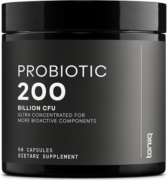 Toniiq 200 Billion CFU Probiotic Supplement 30 Verified Third-Party Tested Strains - Fully Shelf-Stable Probiotics Formula with Prebiotic Blend - Extended Release Capsules-StrideForce Fitness
