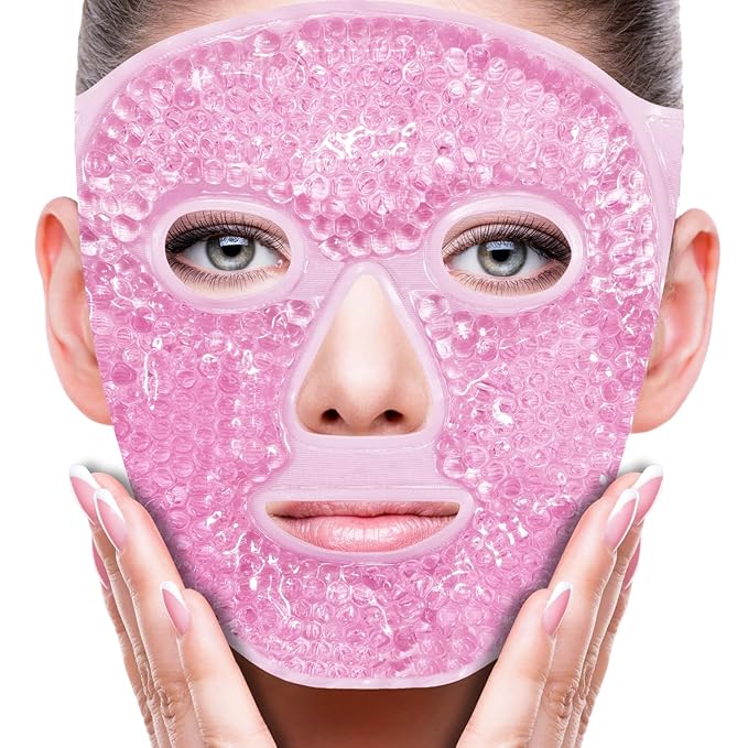 ZNÖCUETÖD Face Ice Mask Facial Ice Packs Gel Hot Cold Compress for Post Oral, Dental, Nose,Facelift Plastic Cosmetic & Laser Surgery Recovery Puffiness Swelling Dark Circles & Headaches