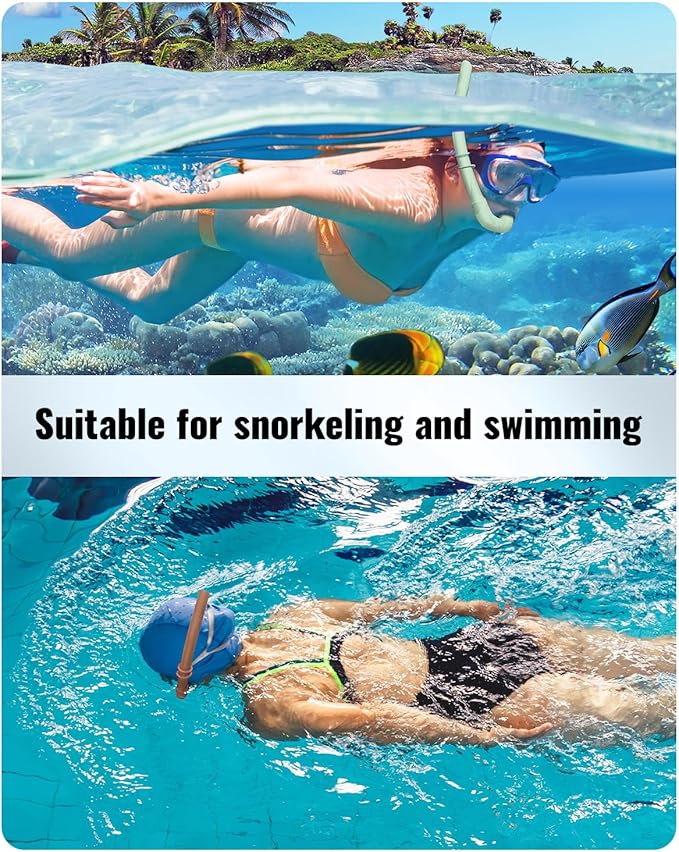 W WSTOO Adults Diving Snorkel Breathing Tube Silicone Flexible Foldable Snorkel Anti-Drop for Freediving Swim Training,Diving and Scuba Diving,Easy to Carry for Travel-StrideForce Fitness