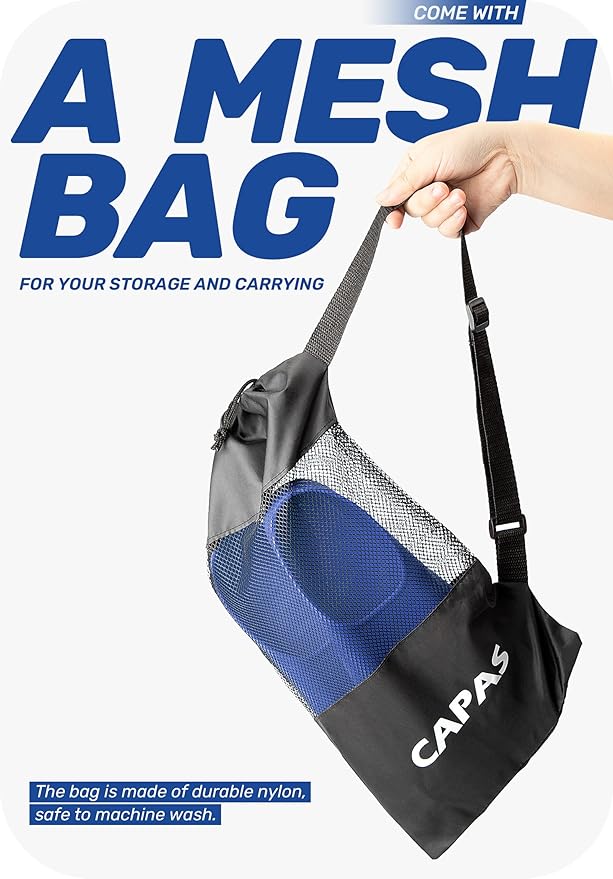 CAPAS Swim Training Fins Comfortable Silicone Lap Swimming Short Blade Floating Flippers with Mesh Bag for Adult Men Women Build Leg Strength-StrideForce Fitness