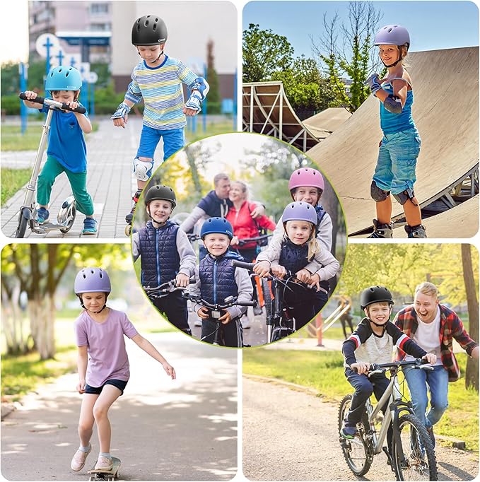 Kids Bike Helmet,Toddler Cyling Helmets for Ages 5-8-9-10-12-14-16Years Youth Boys & Girls,Child Adjustable Multi-Sport Bicycle Skateboard Roller Skate Scooter Balance Skateboarding Helmet-StrideForce Fitness