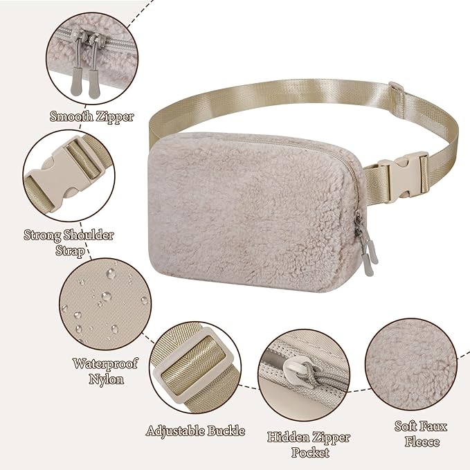 MoKo Fanny Packs for Women Men, Fashion Running Waist Packs, Crossbody Mini Bag Fanny Pack Belt Bag with Adjustable Strap for Running Outdoors Workout Travel Hiking Cycling-StrideForce Fitness