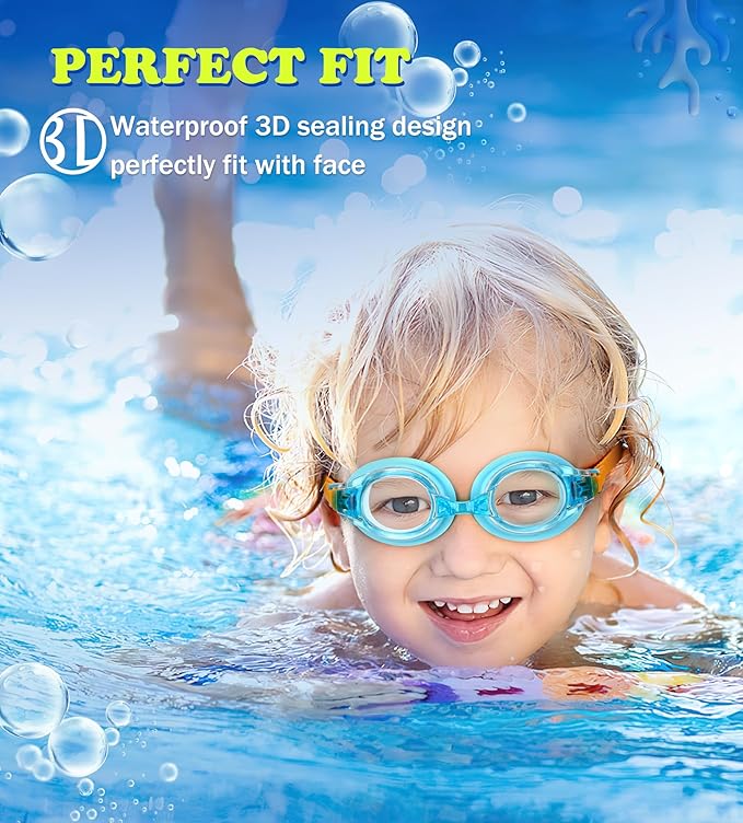 Aegend 2 Pack Kids Goggles, Swimming Goggles for Kids Age 4-16 Boys and Girls Youth, Anti-Fog Waterproof Anti-UV Pool Goggles-StrideForce Fitness