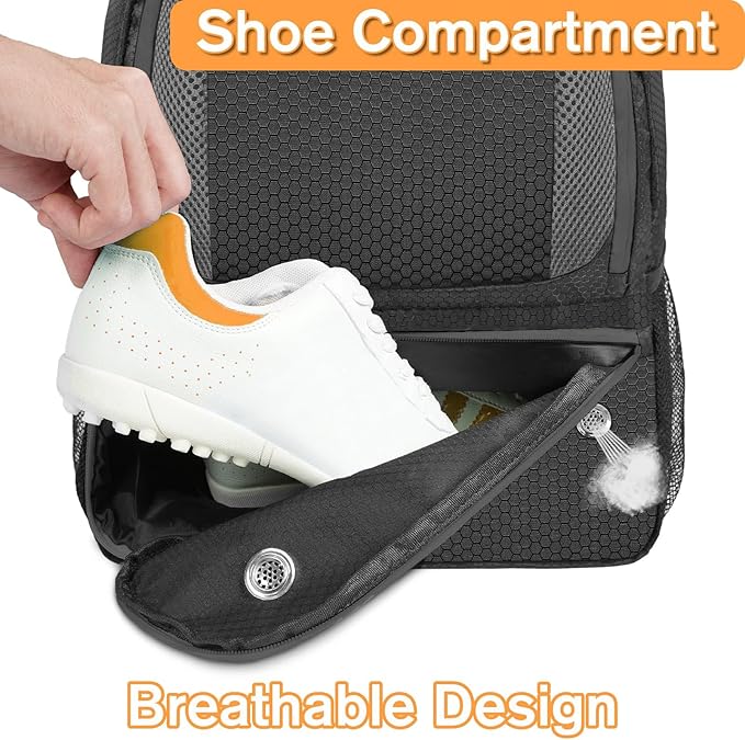 YOREPEK Soccer Backpack,Soccer Bag with Ball Holder, Water resistant Sport Equipment Bags Fit Basketball Volleyball Football-StrideForce Fitness