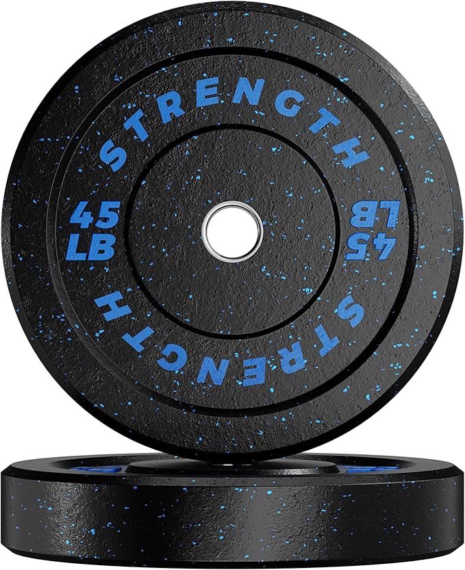 GIKPAL 2-Inch Bumper Plates High Bounce - Rubber Olympic Weight Plates Set for Home Gym, Barbell Plates for Weight Lifting Strength Training,-StrideForce Fitness