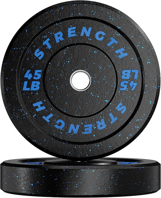 GIKPAL 2-Inch Bumper Plates High Bounce - Rubber Olympic Weight Plates Set for Home Gym, Barbell Plates for Weight Lifting Strength Training,-StrideForce Fitness