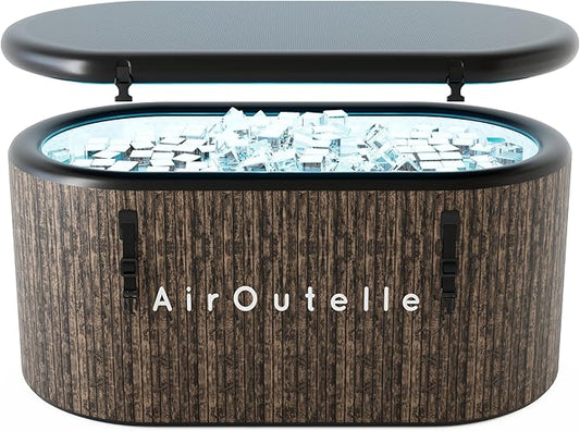 Cold Plunge Tub, Inflatable Ice Bath Tub, 216 - Gallon Large Bath Tubs for Cold Plunge, Durable, Portable & Compatible with Water Chiller for Recovery, Gyms and Cold - Water Training (Brown)-StrideForce Fitness