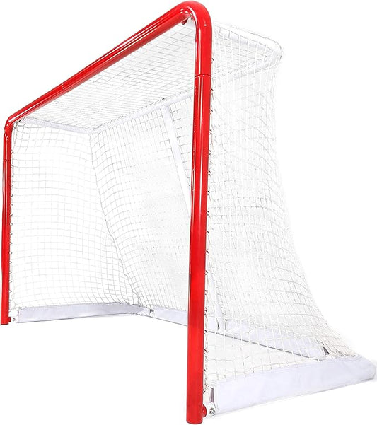 Skywalker Sports Competitive Series 6’ x 4’ Hockey Goal, White/Red (SSHG6400)-StrideForce Fitness
