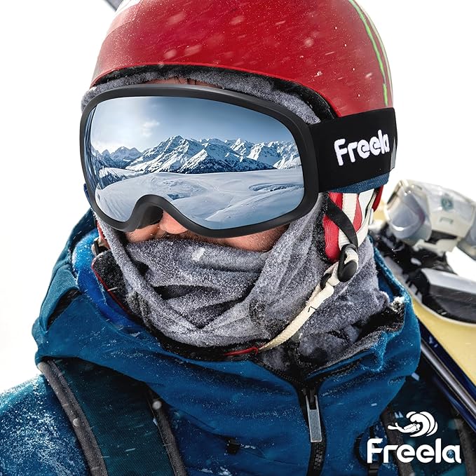 Freela Ski Goggles OTG Men Women, Over Glasses Snow Snowboard Sports Goggles for Adult Youth 100% UV400 Protection Anti Fog-StrideForce Fitness