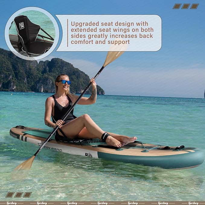 Paddle Board, 10.8' Stand Up Paddle Board with Premium Complete Inflatable SUP Accessories, Extra Wide Paddleboards for Adults & Kids-Pandora Collection-StrideForce Fitness