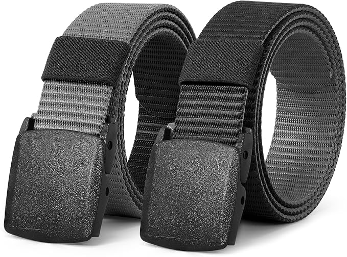 JASGOOD Nylon Canvas Breathable Military Tactical Men Waist Belt With Plastic Buckle-StrideForce Fitness