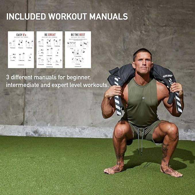 Elite Sports Bulgarian Canvas Bag, Fitness Canvas MMA Gym Cross Workout Training Sandbag 17, 25, 33, 45 lbs (UNFILLED)-StrideForce Fitness