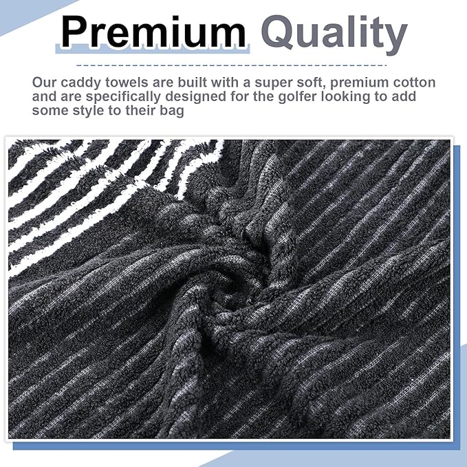 Mixweer Caddy Golf Towel 22" x 42" Large Caddy Towel Camping Sport Towels Cotton Soft Towels for Man Golf Lovers-StrideForce Fitness