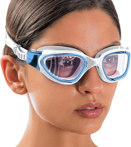 AqtivAqua Swimming Goggles, DX Wide View Swim Goggles for Adult Men Women, Anti Fog No Leaking-StrideForce Fitness