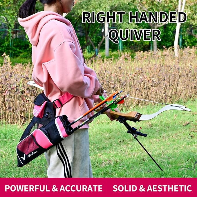 SOPOGER Archery Hip Quiver for Arrows - 3 or 4 Tube Bow Belt Quiver Waist Hanged for Youth Teens Adults Compound Bow Recurve Bow Target Shooting-StrideForce Fitness