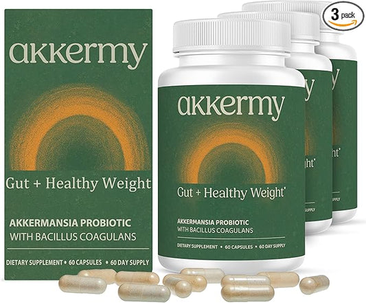 Akkermansia Probiotic for Appetite & Craving Control | Increases GLP-1 & Boosts Healthy Weight | 180 Day Supply | Made in USA | Bacillus Coagulans, B2, D3 & Chromium |SIBO Friendly, Vegan, Gluten Free-StrideForce Fitness