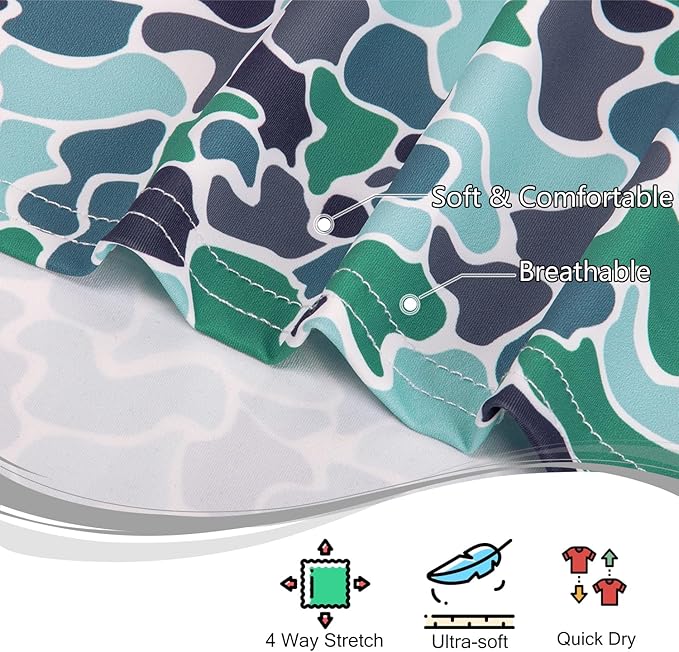 TAPULCO Mens Quick Dry Polo Shirts Camouflage Pattern Performance Athletic Lightweight Breathable Casual Golf Tshirts-StrideForce Fitness