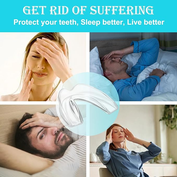 Kids Mouth Guard for Grinding Teeth, 4 Pack Moldable Night Guards Pink for Clenching Teeth | Comfortable Nighttime Protection Guard | Including Hygiene Case & Gel Ice Pack