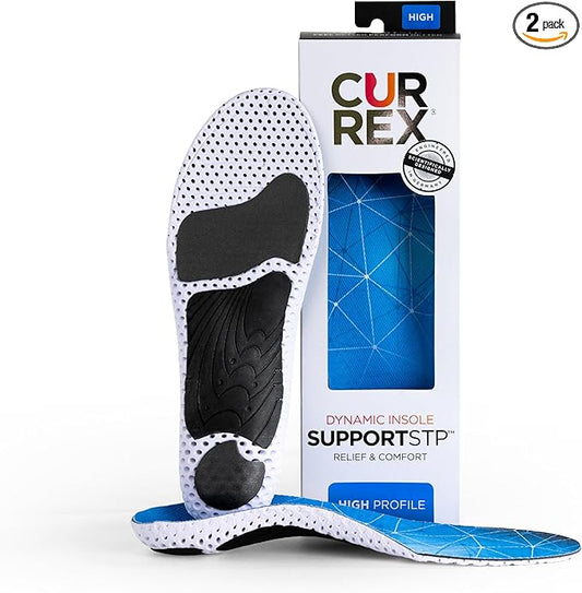 CURREX SupportSTP – Arch Support Insole w/Superior Cushioning & Airflow, Heavy Duty Shell for Less Fatigue – Comfort, Athletic, Casual and Work Shoe Inserts, Men & Women – High Arch, XL