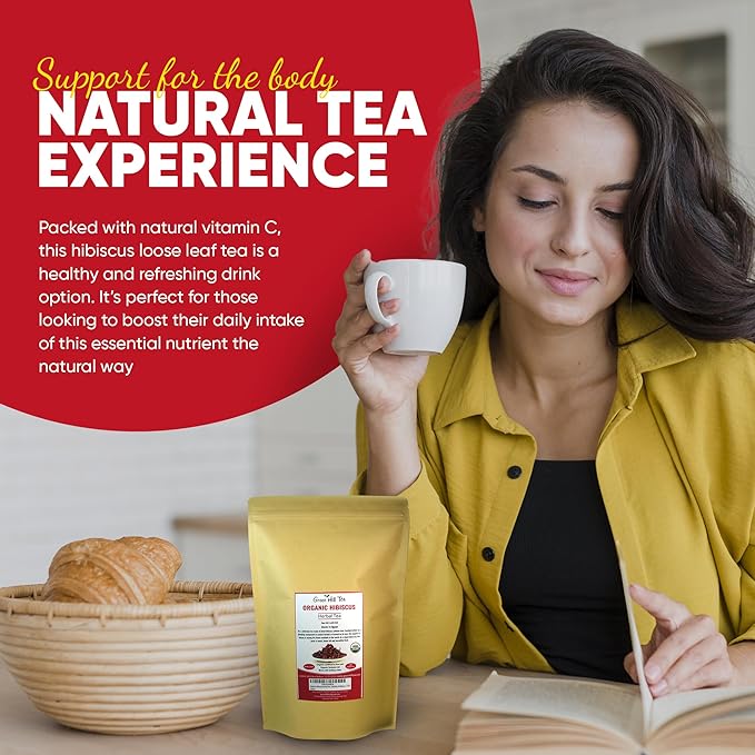 Greenhilltea Premium Dried Hibiscus Flower, Fully natural and healthy, Rich Aroma, Gluten Free, Non GMO, contains benefits of Hibiscus – 4 OZ-StrideForce Fitness