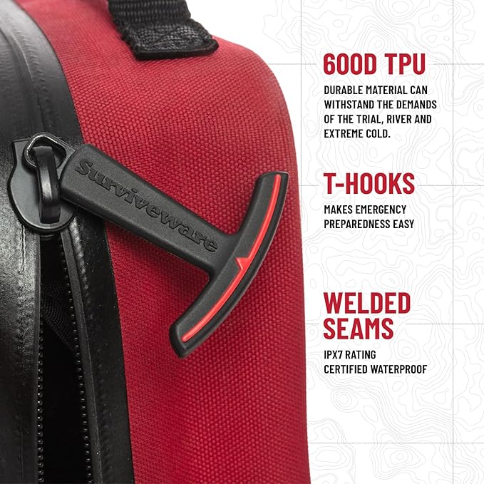 Surviveware 98-Piece Waterproof Premium First Aid & Survival Kit - Comprehensive Emergency Preparedness Gear for Camping, Hiking, Backpacking, and Outdoor Adventures-StrideForce Fitness