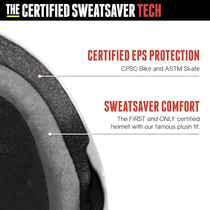 Triple Eight The Certified Sweatsaver Helmet with Visor for Roller Derby, Skateboarding and BMX-StrideForce Fitness