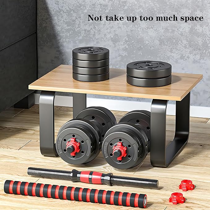 Adjustable-Dumbbells-Sets,Free Weights-Dumbbells Set of 2 Convertible To Barbell A Pair of Lightweight for Home Gym,Women and Men Equipment-StrideForce Fitness
