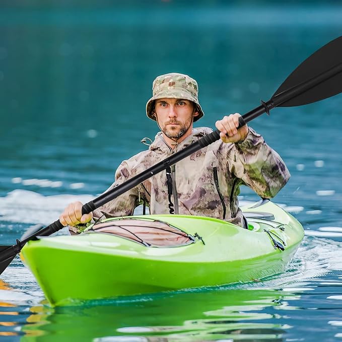 Kayak Paddle Aluminum Shaft Paddle with Nylon Blades, Floating Adjustable Kayaking Oars, 3 Piece, 220-240cm/86-94 Inches,Black/Rose/Teal/Black/Orange/Grey-StrideForce Fitness