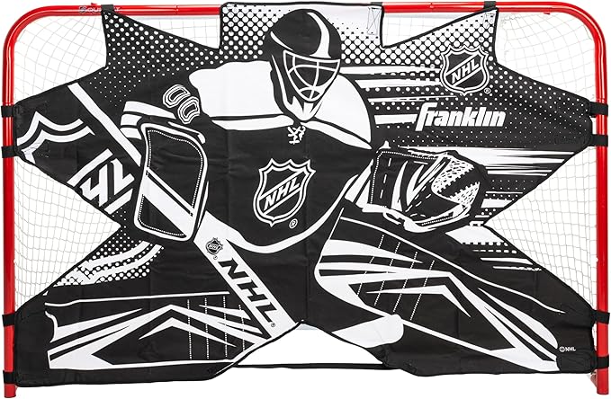Franklin Sports NHL Street Hockey Goalie Shooting Target - Shooter Tutor Hockey Goal Practice Target - Street Hockey Net Goalie Target - Easy Attach Targe-StrideForce Fitness