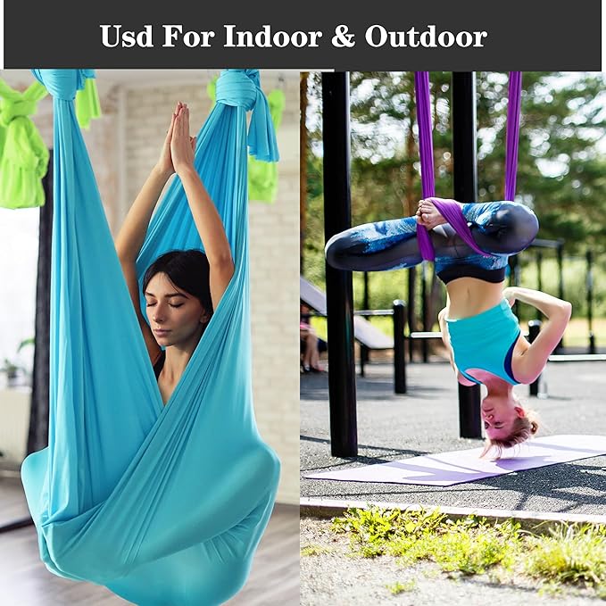 5.5 Yards Aerial Silk Swing Outdoor Hammock Aerial Yoga Swing For Adults,Aerial Yoga Hammocks for outside-StrideForce Fitness