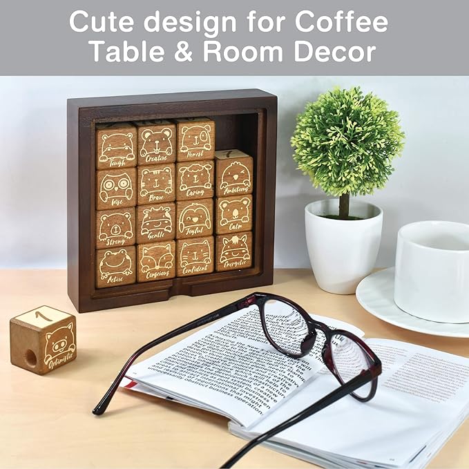 Super SIX : Wooden Multi Board Game: Tic Tac Toe + Shut The Block + 15 Number Sliding Puzzles for Kids and Family-StrideForce Fitness