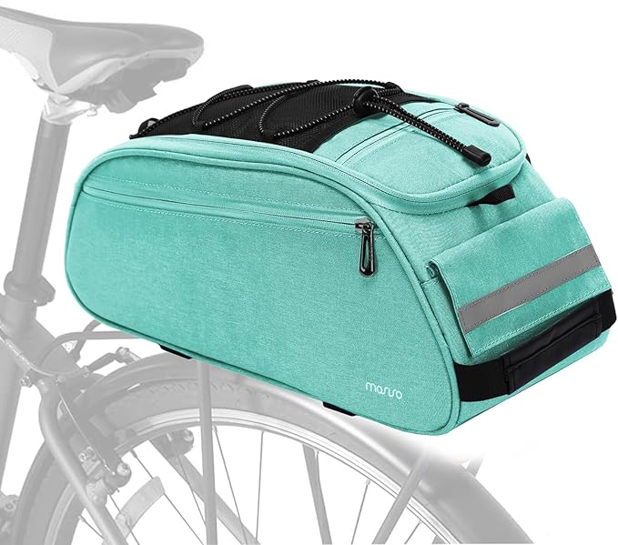 MOSISO Bike Rack Bag, Waterproof Bicycle Trunk Pannier Rear Seat Pouch Cycling Bike Carrier Backseat Storage Luggage Saddle Shoulder Bag-StrideForce Fitness