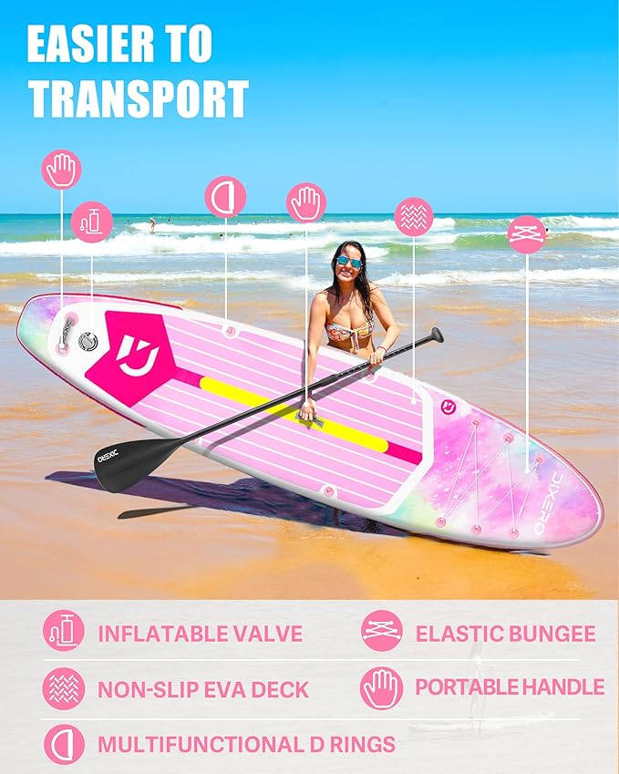 Inflatable Stand Up Paddle Board with SUP Accessories, Anti-Slip EVA Deck, 11'*33" Inflatable Paddle Boards for Adults & Youth of All Skill Levels-StrideForce Fitness