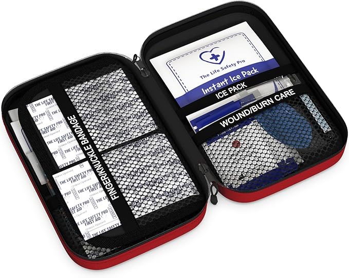 Small, First Aid and CPR Kit for children, toddler, and kids. Large Variety of Bandages to fit your childs injuries. Perfect travel first aid kit, Diaper Bag, Backpack, Car, and More. Quick and Effect-StrideForce Fitness