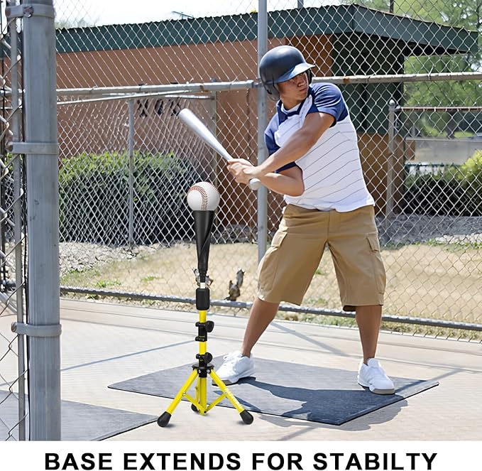 Baseball Tee for Kids,Batting Tee,Softball Tee,Youth Hitting Tee,Teeball Tee,Travel Tee,Easy Adjustable Height-StrideForce Fitness