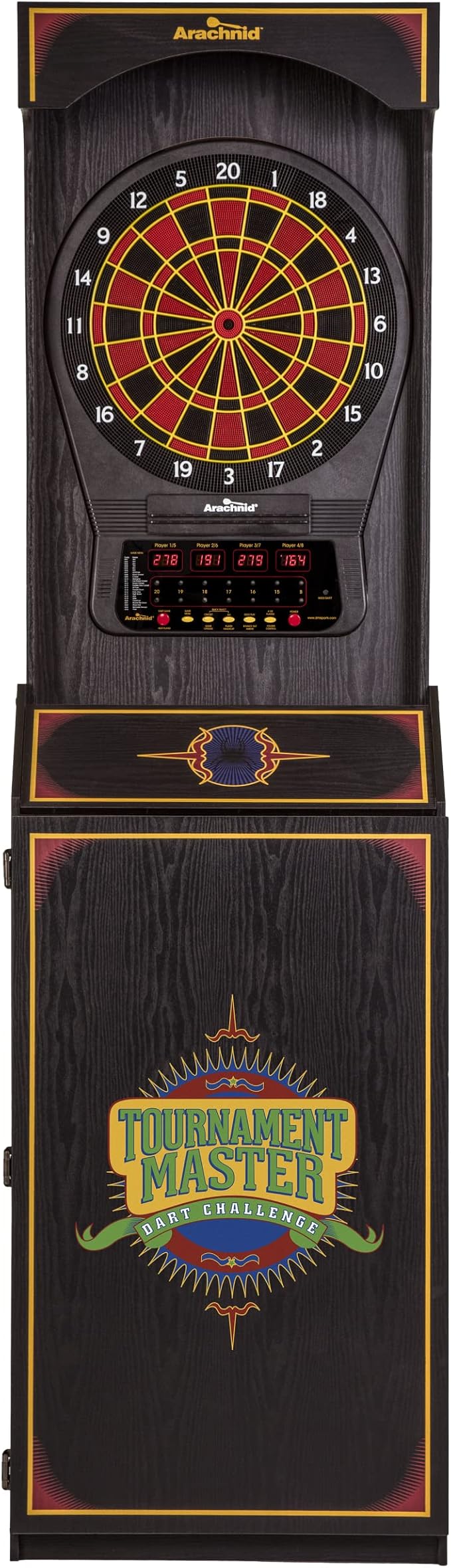 Arachnid Cricket Pro 650 Standing Electronic Dartboards with 24 Games, 132 Variations, and 6 Soft-Tip Darts Included-StrideForce Fitness