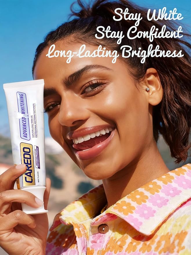 Triple Whitening Toothpaste for Sensitive Teeth, Gentle Fluoride-Free Nano-Hydroxyapatite & Advanced Enzyme, Deep Clean Stain Removal, Lasting Brightness Remineralizing Toothpaste, Minty 3.52OZ