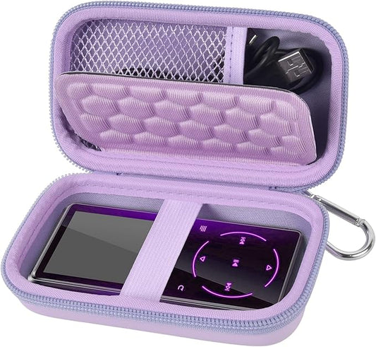 MP3 & MP4 Player Case for SOULCKER/G.G.Martinsen/Grtdhx/iPod Nano/Sandisk Music Player/Sony NW-A45 and Other Music Players with Bluetooth. Fit for Earbuds, USB Cable, Memory Card - Purple-StrideForce Fitness