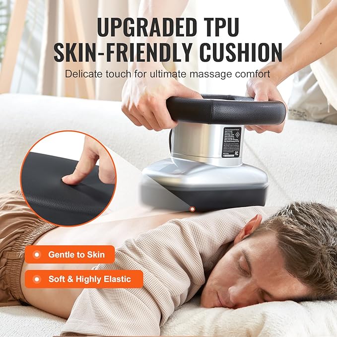 VEVOR Chiropractic Massager with Heat and Adjustable Vibration, Professional Orbital Handheld Therapeutic Body Massage Tool for Back, Neck, Shoulder Muscle Pain Relief