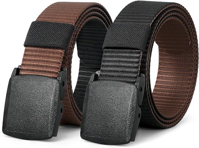 JASGOOD Nylon Canvas Breathable Military Tactical Men Waist Belt With Plastic Buckle-StrideForce Fitness